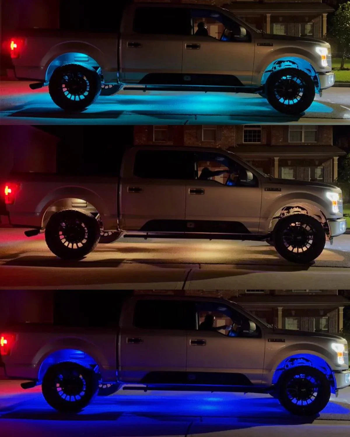Auxbeam Vibrant Series RGB LED Rock Lights Kit Multicolor Neon Underglow Lights