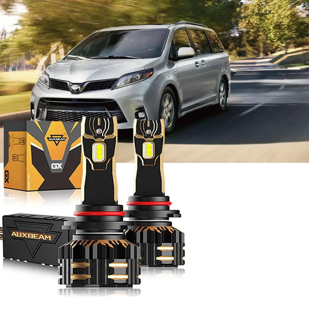 Auxbeam LED Headlight Bulbs Bundle for 2020 Toyota Sienna 9005 D4S