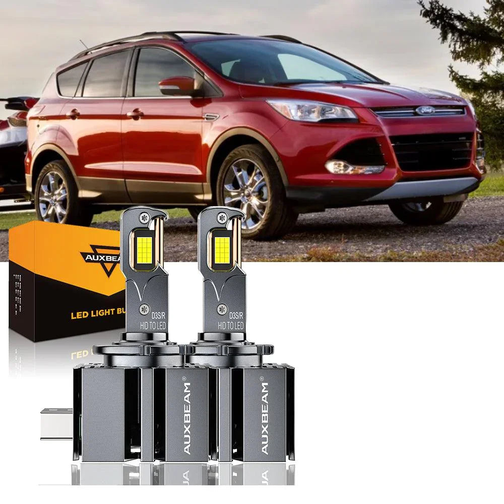 Auxbeam LED Headlight Bulbs Bundle for 2013-2016 Ford Escape H1 D3S