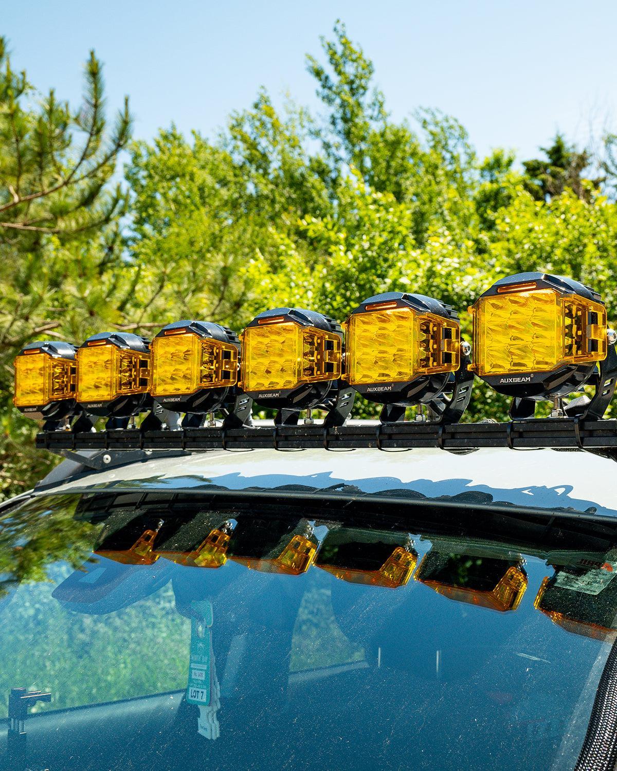 V-max Series 6Pcs Side Shooter Pod Lights with Power Harness