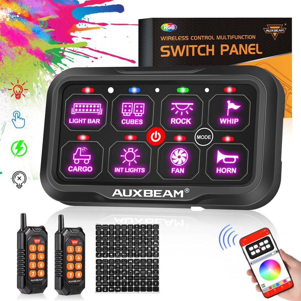 Auxbeam AC Series 8/12 Gang RGB Switch Panel with APP&Remote Control