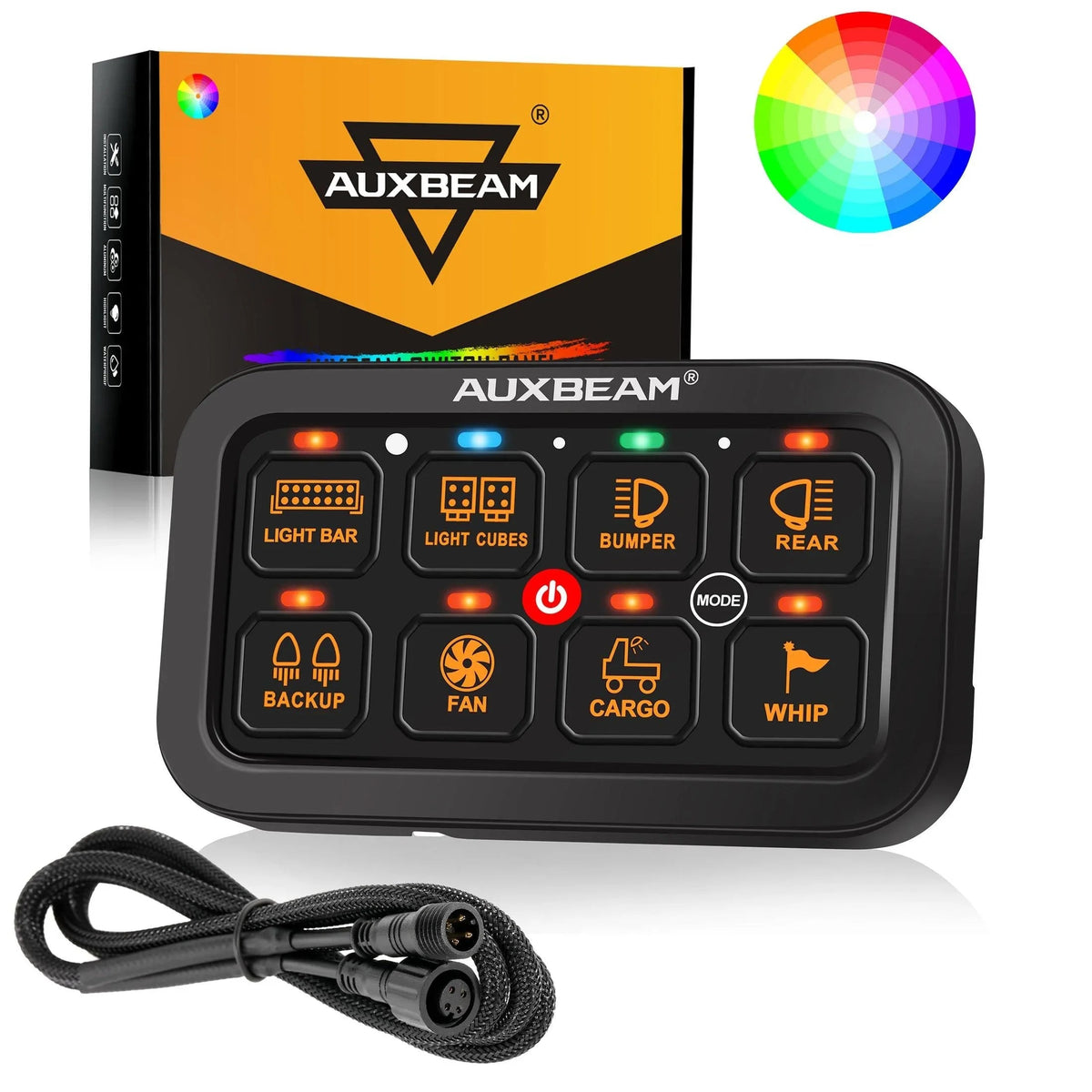 Auxbeam RGB Series 8 Gang (RA80) Switch Panel