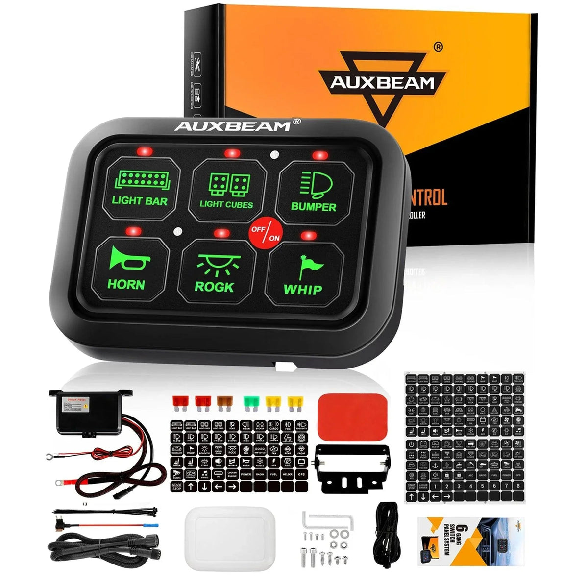 Auxbeam Single Series 6/8 Gang LED Switch Panel