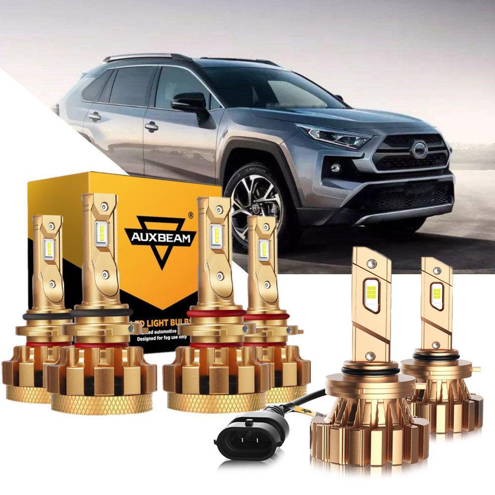 Auxbeam F-16 Plus Series LED High/Low Beam Bulb Bundle for 2000 Toyota RAV4
