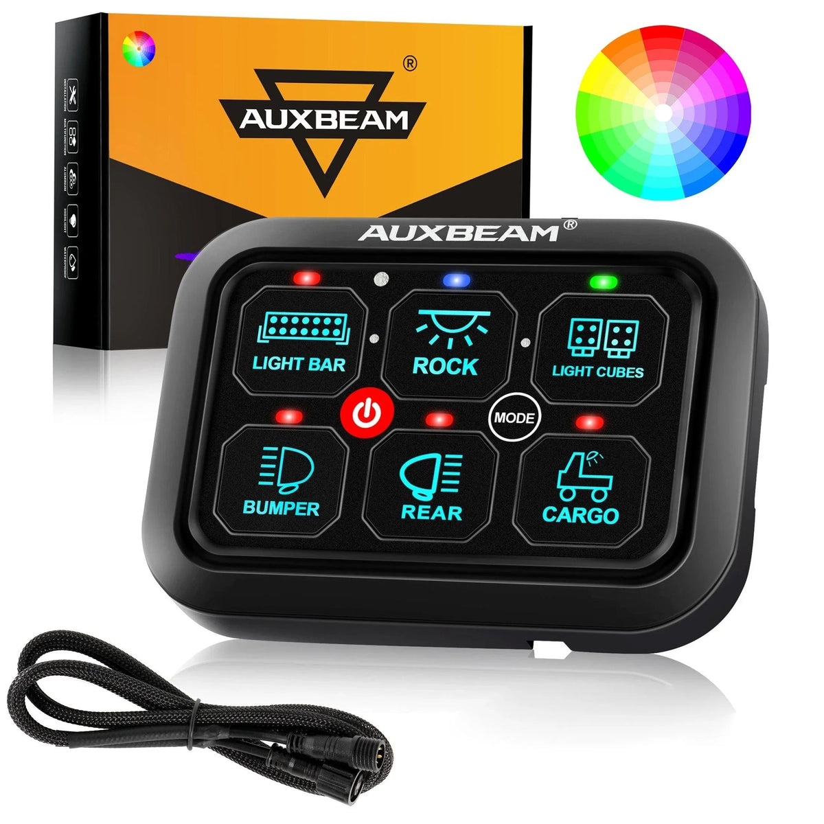 Auxbeam RGB Series 4/6/8/12 Gang LED Switch Panel