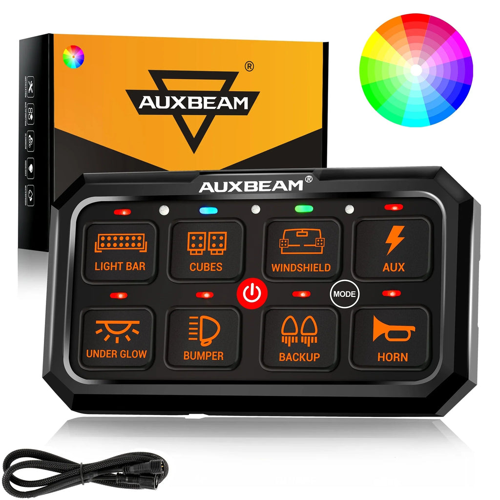 Auxbeam RGB Series 4/6/8/12 Gang LED Switch Panel