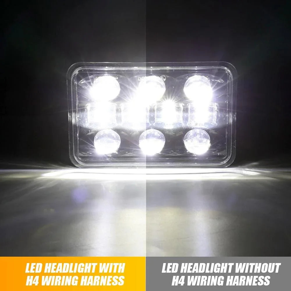 Auxbeam 2 Leads H4 LED Headlight Brightness Intensifier Wiring Harness