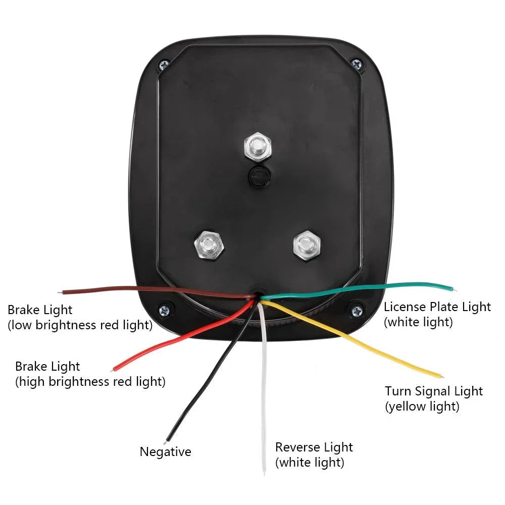 Auxbeam Universal Tail Lights for Wrangler YJ TJ CJ Truck Trailer Van Boat