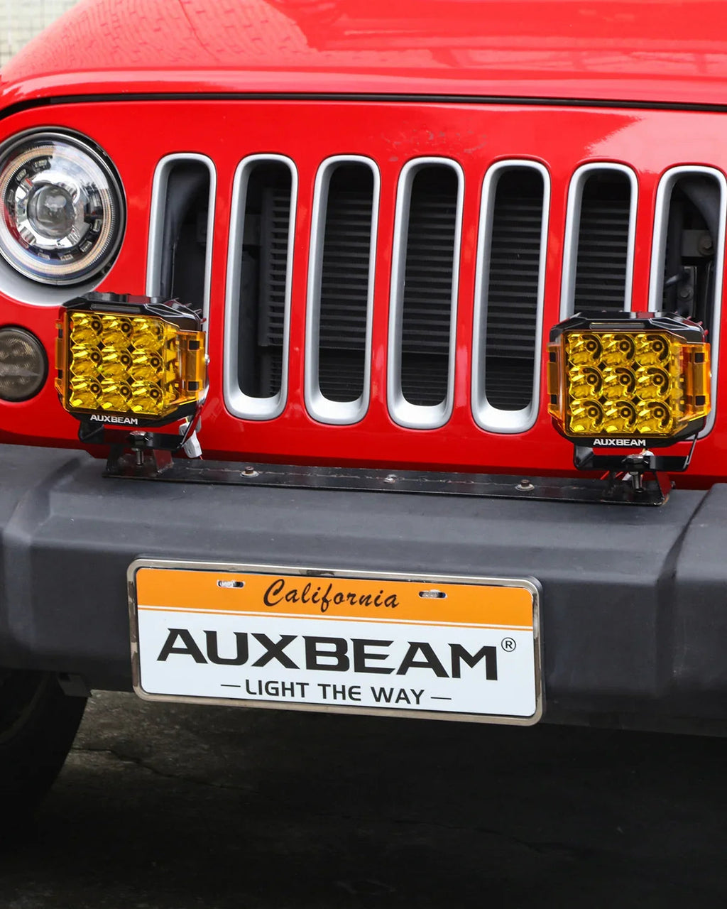V-MAX Series | 7 Inch 228W 26100LM Spot Beam Side Shooter LED Square Pod Lights with Amber DRL&Backlight