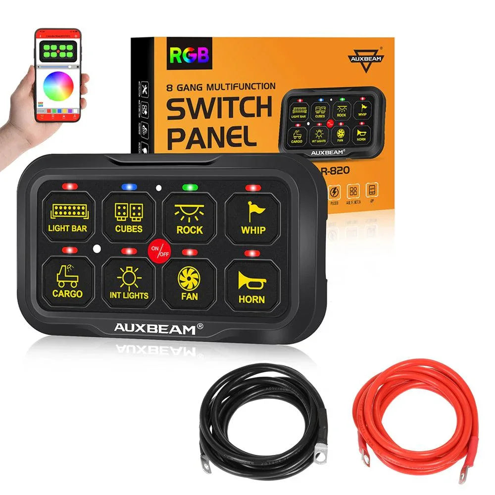 Auxbeam AR Series 6/8 Gang LED Switch Panel, Off Road Light Controller