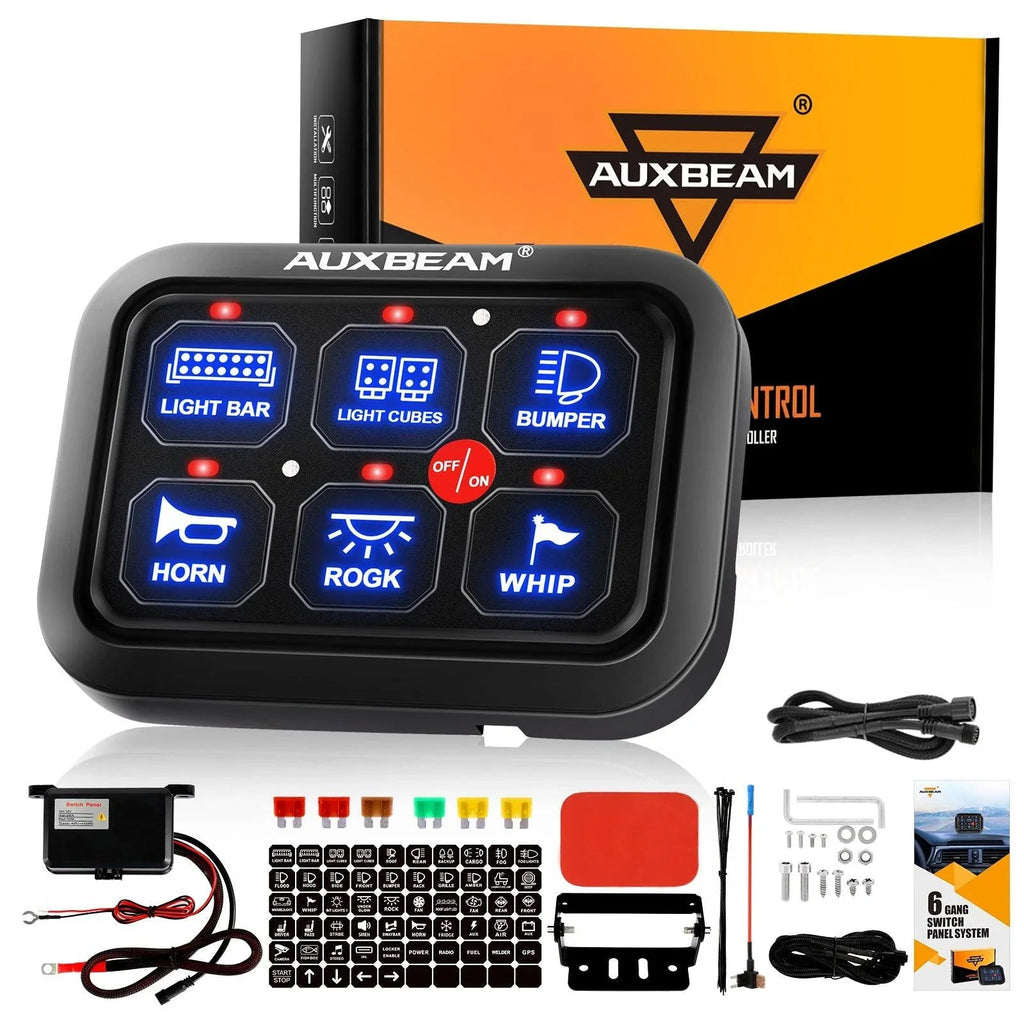 Auxbeam Single Series 6/8 Gang LED Switch Panel