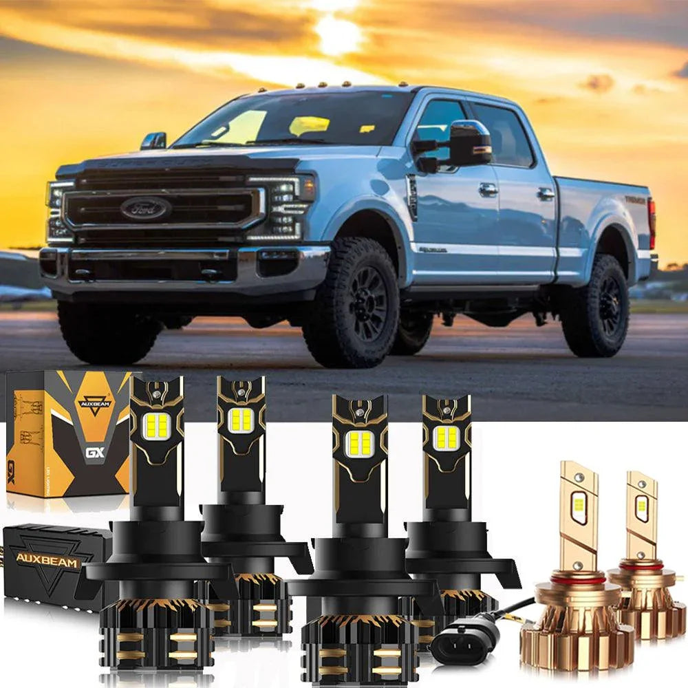 Auxbeam 3 LED Headlight Bulbs Bundle for 2020 Ford F-250 Super Duty H13