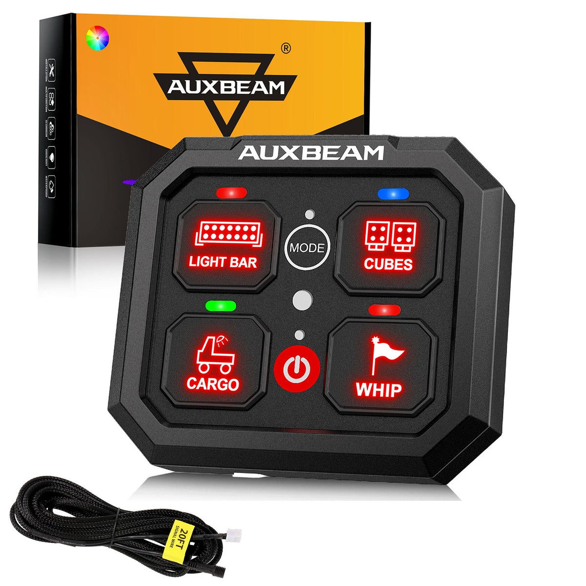 Auxbeam RGB Series 4/6/8/12 Gang LED Switch Panel
