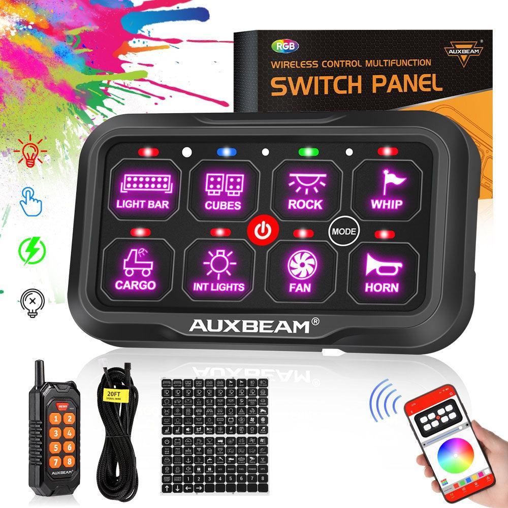 Auxbeam AC Series 8/12 Gang RGB Switch Panel with APP&Remote Control