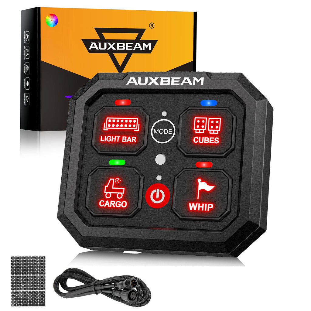 Auxbeam RGB Series 4/6/8/12 Gang LED Switch Panel