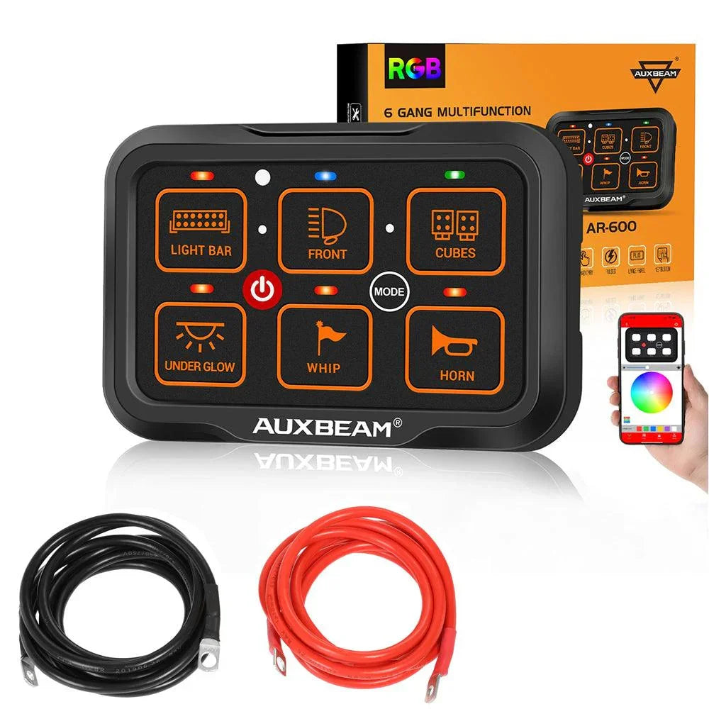 Auxbeam AR Series 6/8 Gang LED Switch Panel, Off Road Light Controller