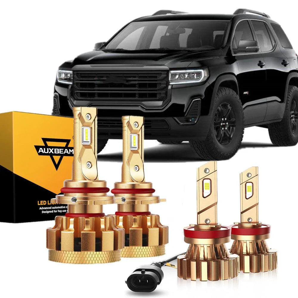 Auxbeam F-16 Plus Series LED High/Low Beam Bulb Bundle for 2013-2019 GMC Acadia