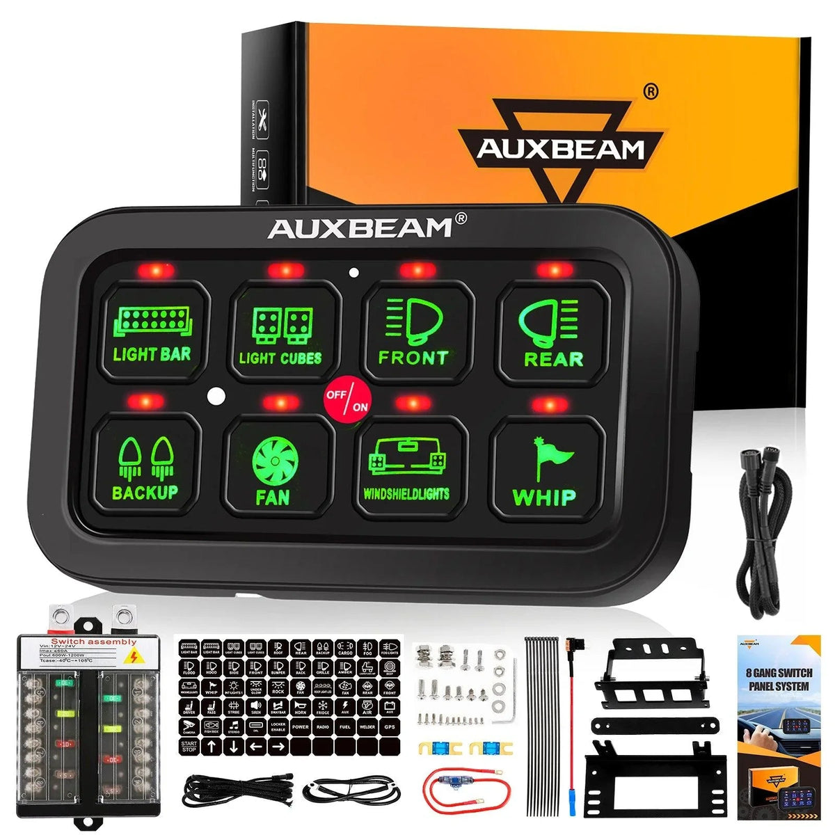 Auxbeam Single Series 6/8 Gang LED Switch Panel