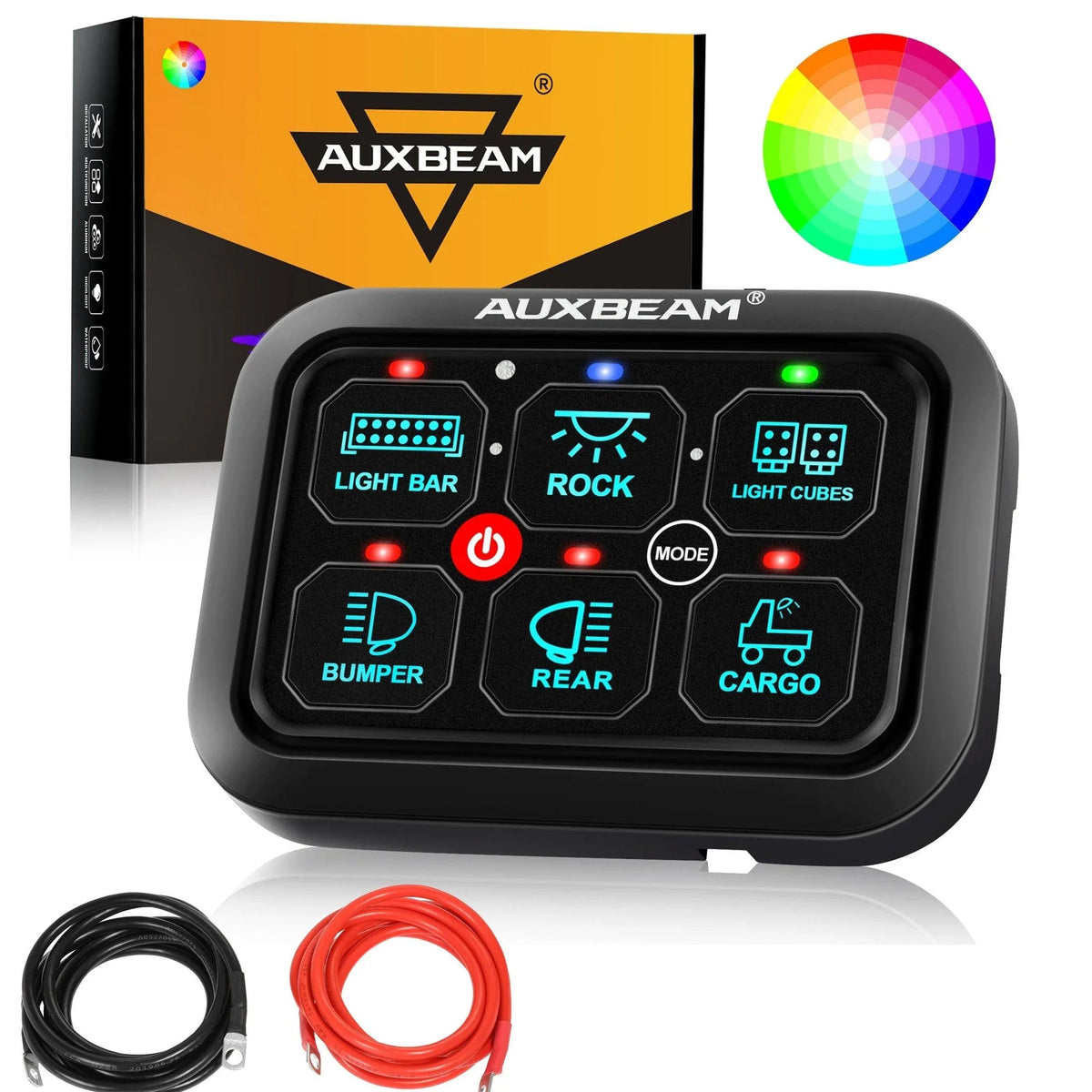Auxbeam RGB Series 4/6/8/12 Gang LED Switch Panel