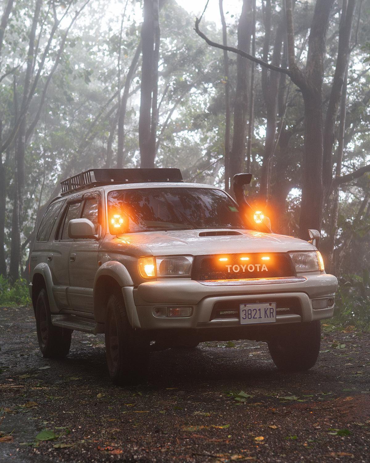 CUBE-Z Series 4 Inch LED Pod Lights Off Road Lights with White DRL & Amber Turn Signal Lights