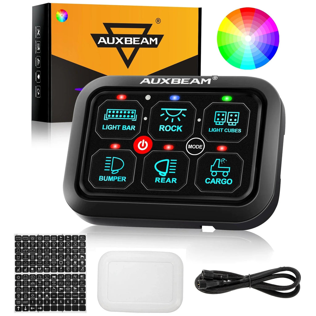 Auxbeam RGB Series 4/6/8/12 Gang LED Switch Panel