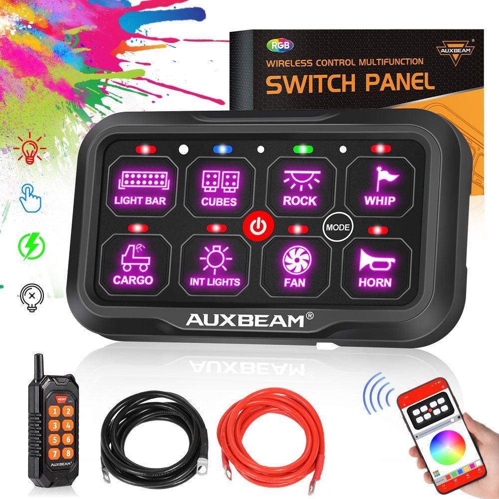 Auxbeam AC Series 8/12 Gang RGB Switch Panel with APP&Remote Control