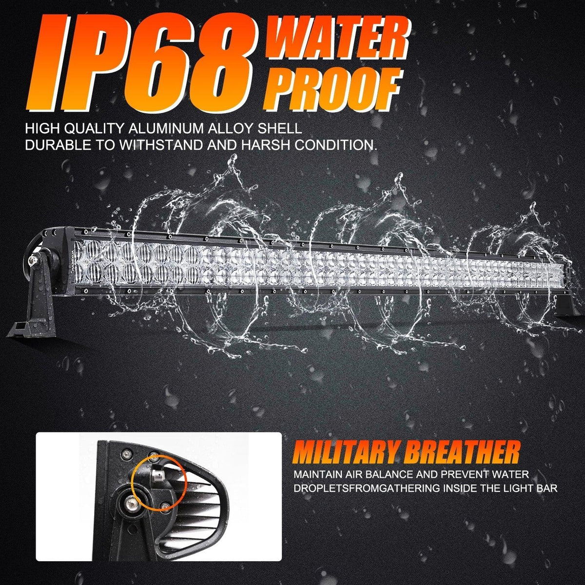 Auxbeam 50 inch 5D Series Straight/Curved Combo Beam Double Row LED Light Bar