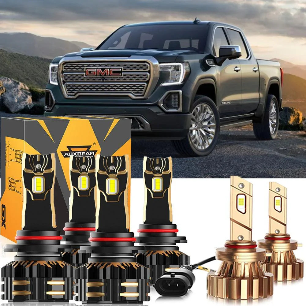 Auxbeam LED Headlight Bulbs Bundle for 2007 GMC Sierra 1500 Classic 9005