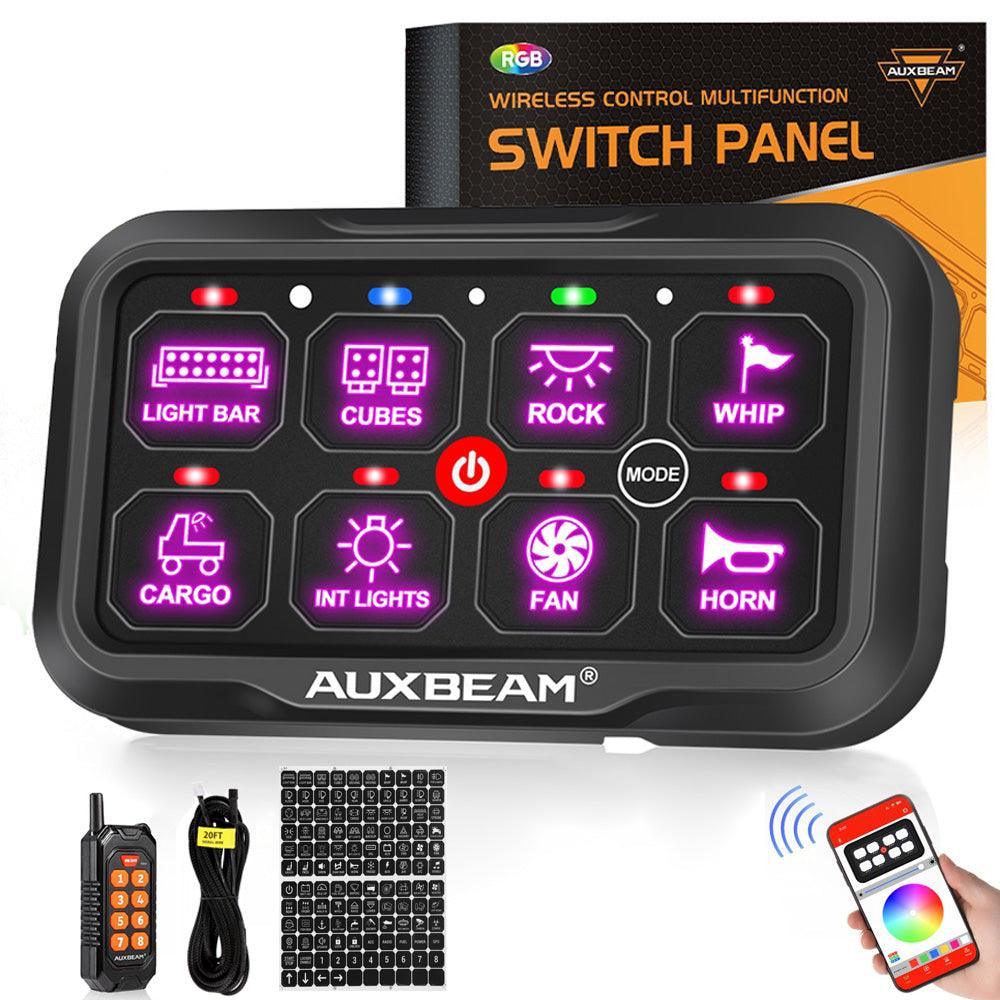 Auxbeam AC Series 8 Gang (AC-800) RGB Switch Panel with APP&Remote Control