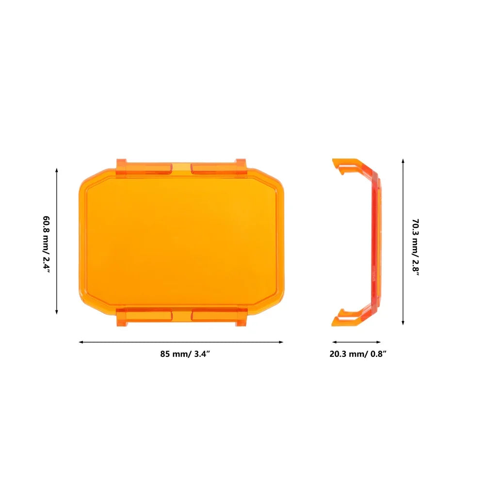 Auxbeam R4 Series 4 Inch LED Pod Lights Dark Amber Cover Light Shield Cover