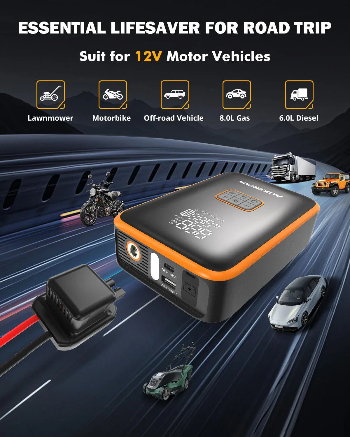 Auxbeam AJ3000 Series 3000A Jump Starter