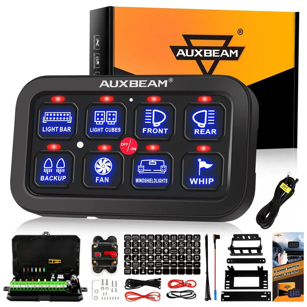 Auxbeam Single Series 6/8 Gang LED Switch Panel