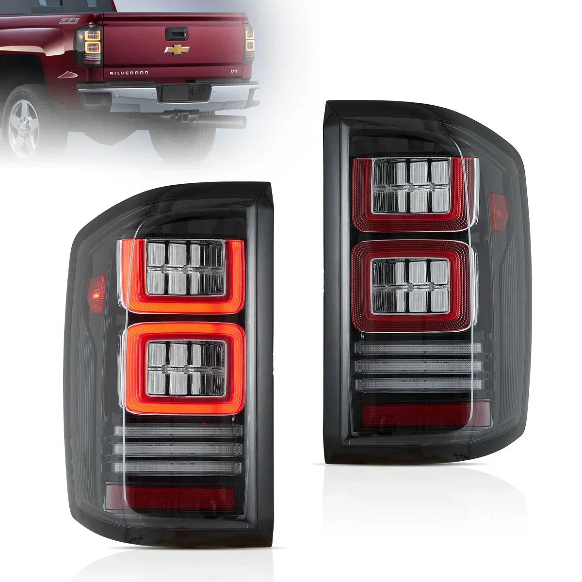 Vland LED Tail Light Assembly for 2014-2018 Chevrolet Silverado