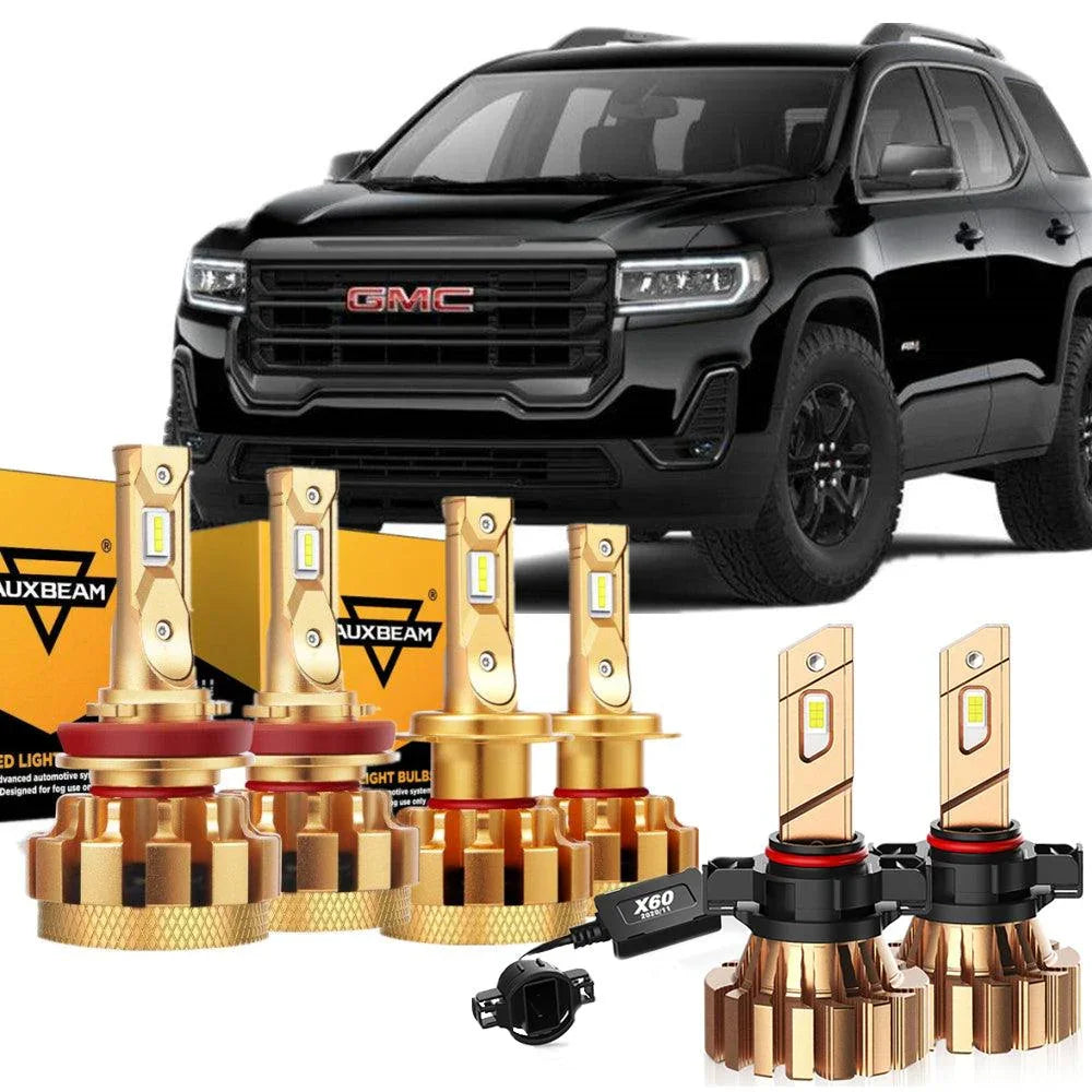 Auxbeam F-16 Plus Series LED High/Low Beam Bulb Bundle for 2007-2012 GMC Acadia