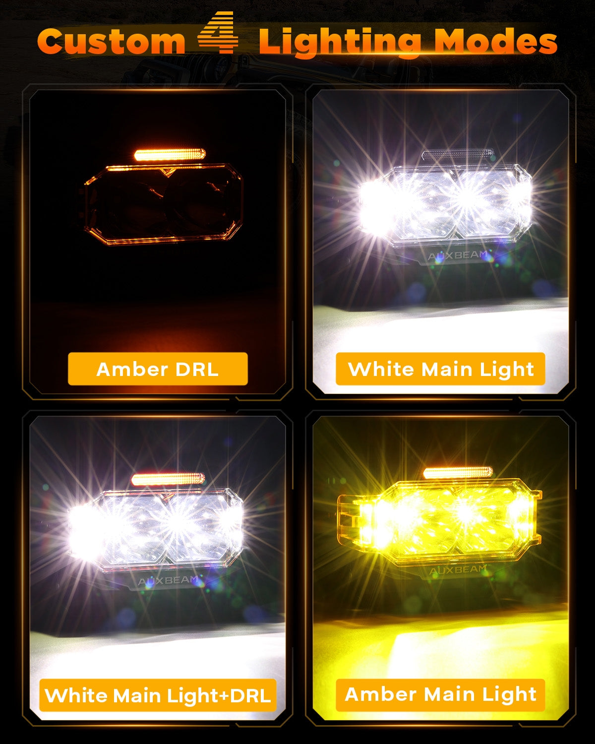 Auxbeam V-MAX Series 5 Inch 138W Spot Beam Side Shooter LED Rectangular Pod