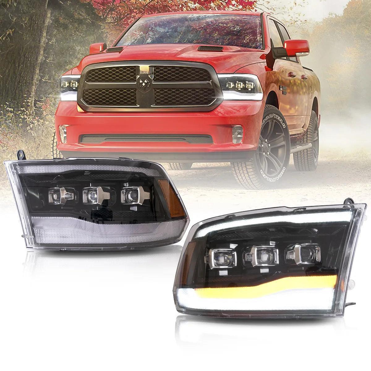 Vland LED Headlight Assembly for 2009-2018 Dodge Ram 4th Gen 1500 2500 3500
