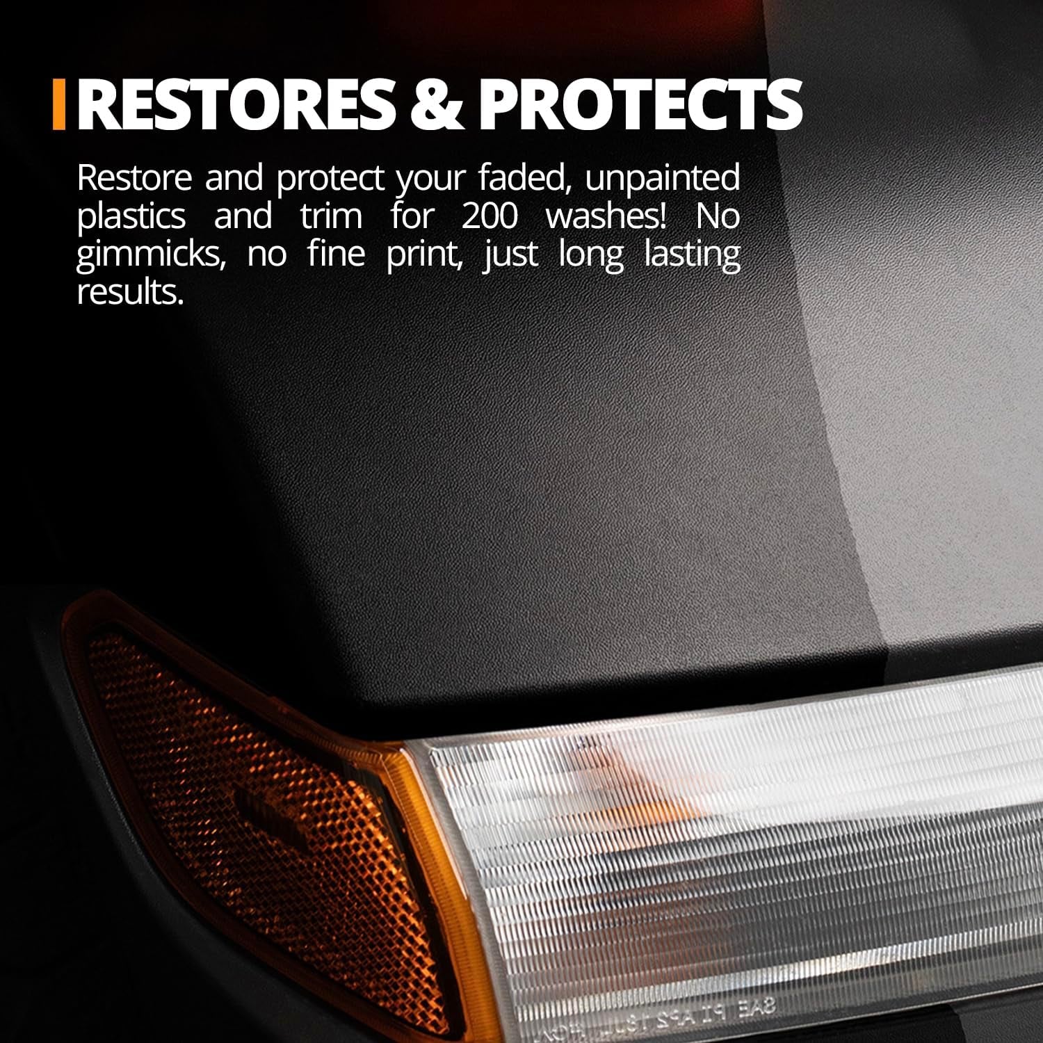Ceramic Trim Coat Plastic Restoration Kit - 200+ Wash Durability (10-Wipe Pack)