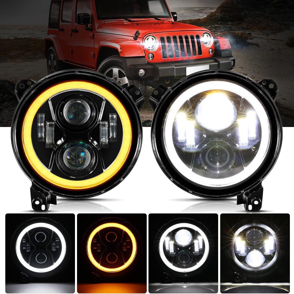Auxbeam 9 Inch LED Headlights for Jeeps Wrangler JL Jeep Gladiator JT 2018-2022