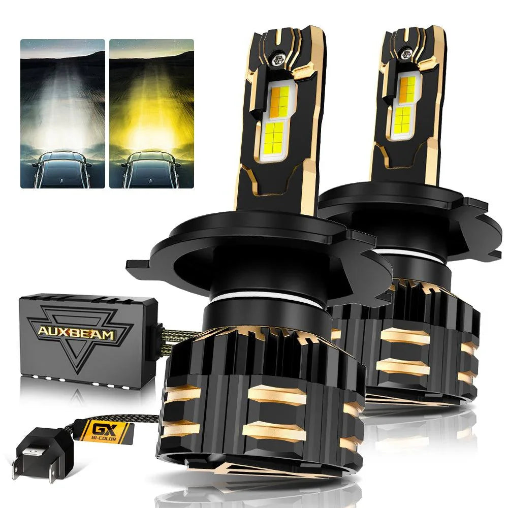 Auxbeam H4 LED Headlight Bulbs 110W GX Bi-Color Series High Power