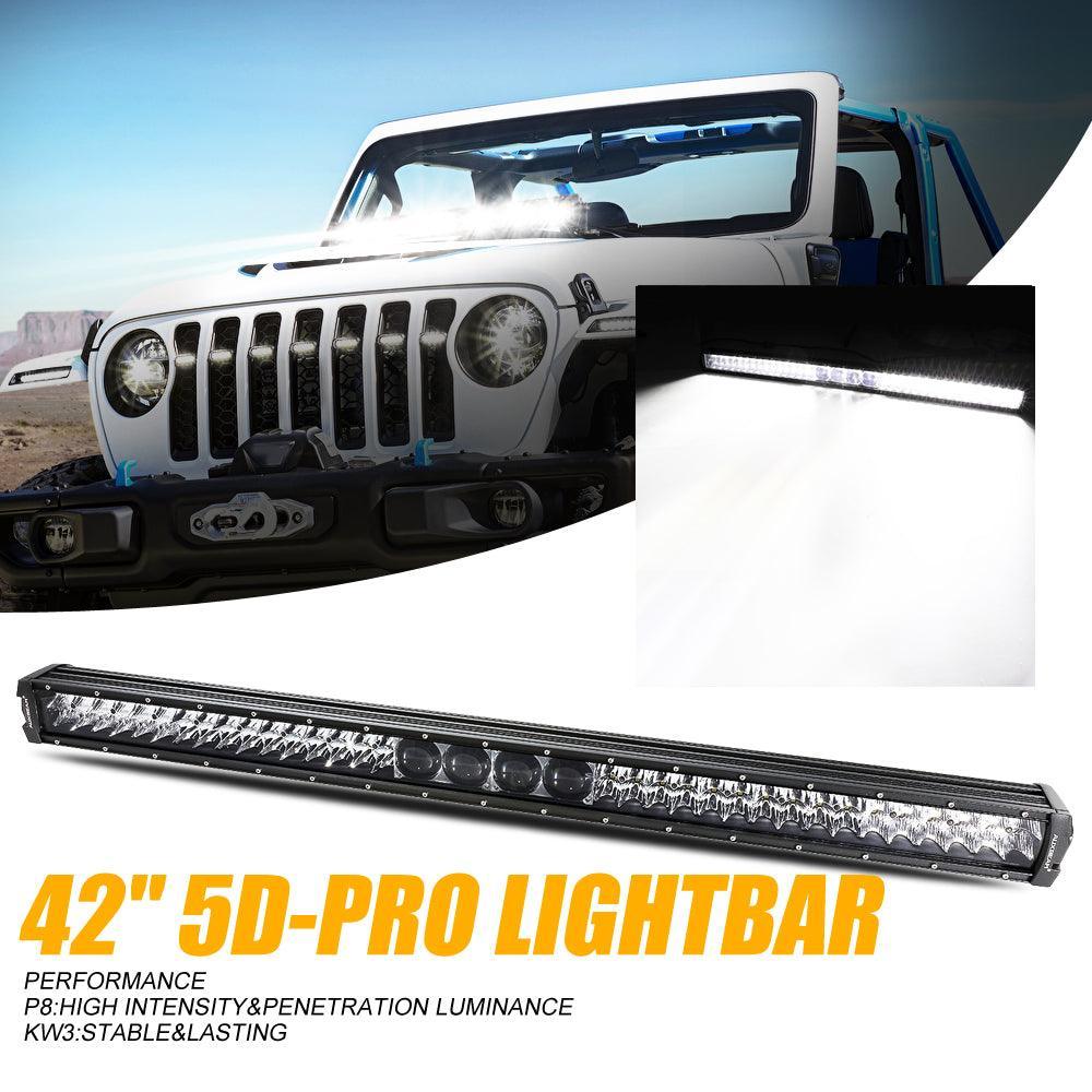 Auxbeam AR-800 RGB Switch Panel with APP+42 Inch 5D-PRO LED Light Bar