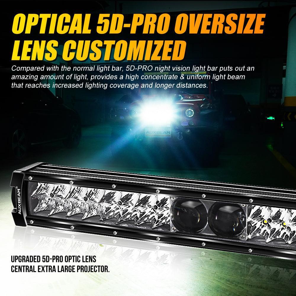 Auxbeam 22 Inch 5D-PRO Series Spot Beam Off Road Led Light Bar+Universal