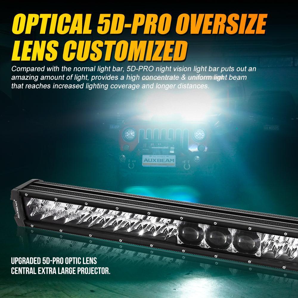 Auxbeam 32 Inch 5D-PRO Series 33000LM Spot Beam Off Road Led Light Bar
