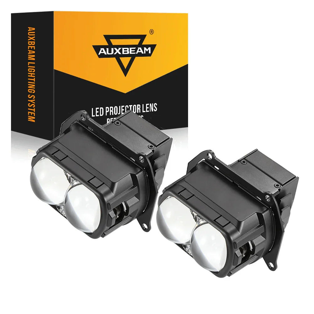 Auxbeam 3.5 inch 132W Hyperbolic Rectangular Bi-LED Projector Lens Headlight K9