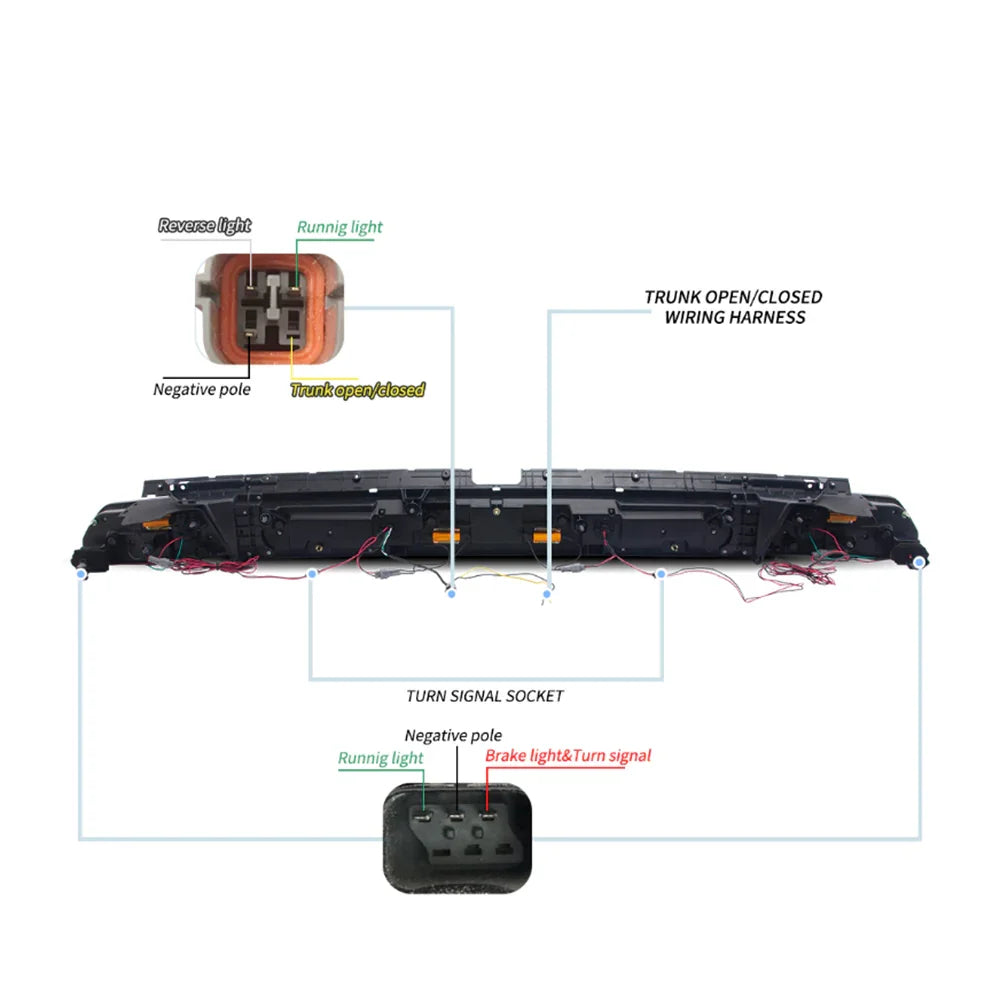 Vland LED Tail Lights Assembly for 2008-2014 Dodge Challenger 3rd Gen (LC)