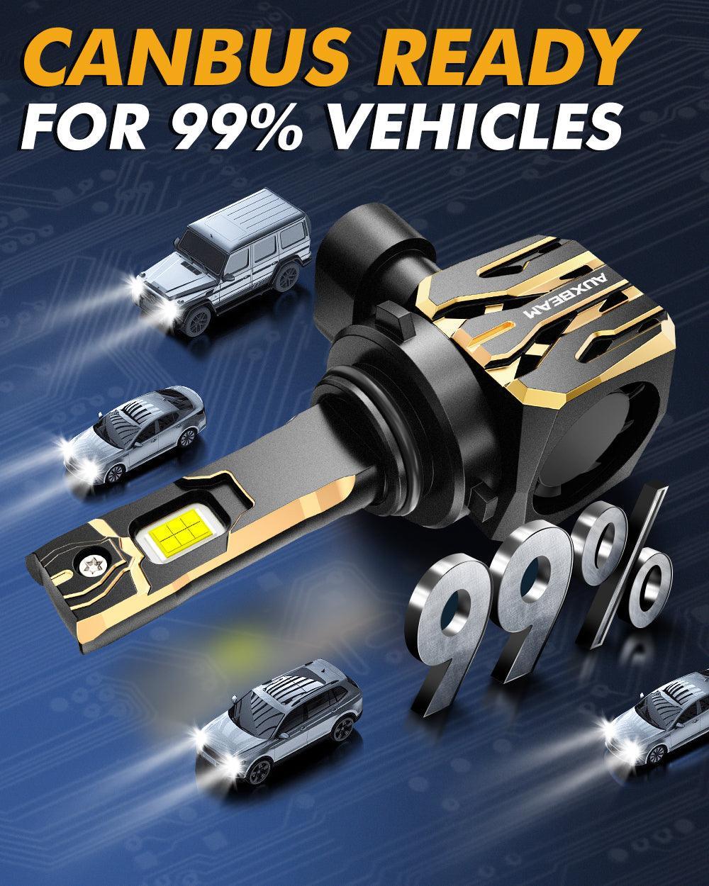 Auxbeam 9005+9006 LED Headlight Bulbs 120W GX Series 4 Bulbs