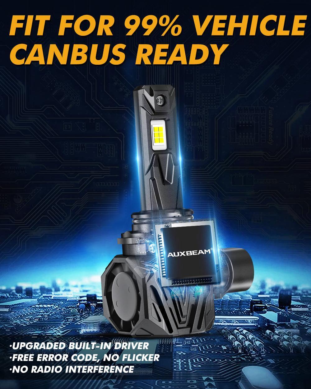 Auxbeam 9006/HB4 LED Headlight Bulbs Q40 Series Ultra- 120W 2 Bulbs