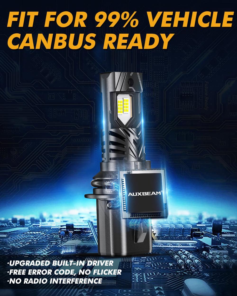 Auxbeam 9004/HB1 LED Headlight Bulbs Q40 Series Ultra- 120W 2 Bulbs