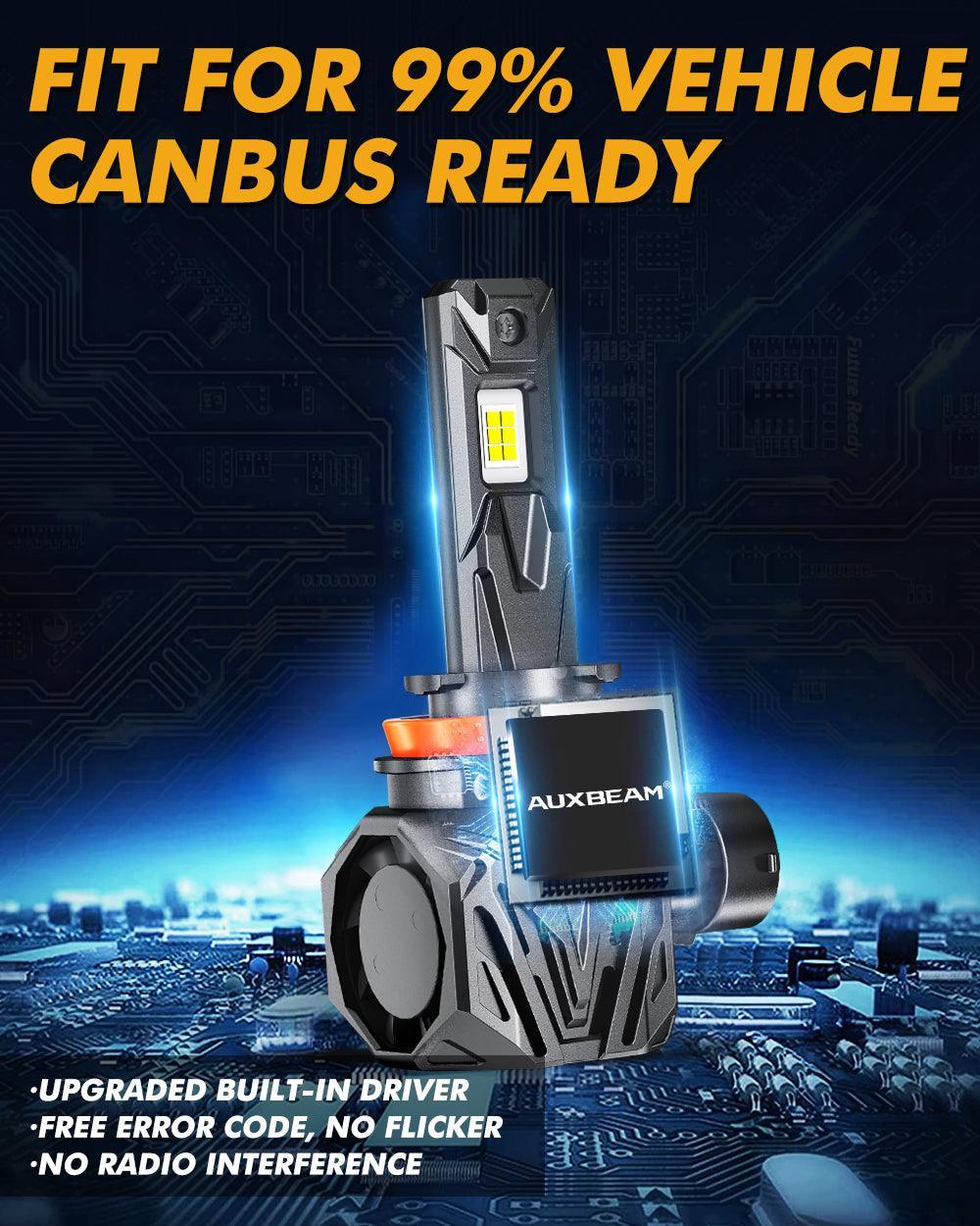 Auxbeam H11/H9/H8 LED Headlight Bulbs Q40 Series Ultra- 120W 2 Bulbs