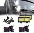 Auxbeam 4pcs 4" LED PODS Combo Beam for Jeep Wrangler JK 2DR/4DR 2007~2017
