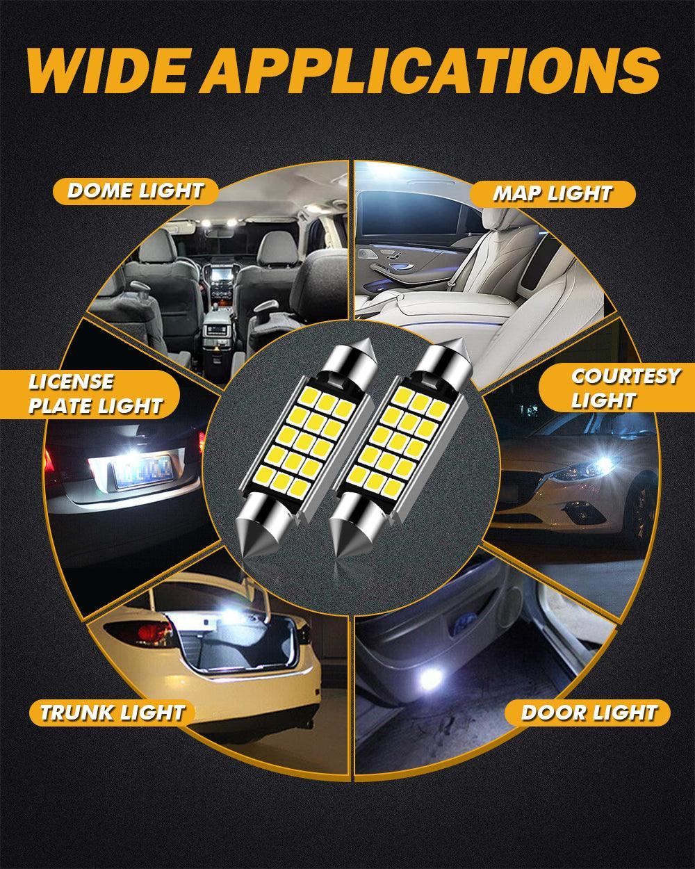 Auxbeam 41MM 578 211-2 212-2 214-2 1.61" Festoon LED Interior/Dome/Map/License